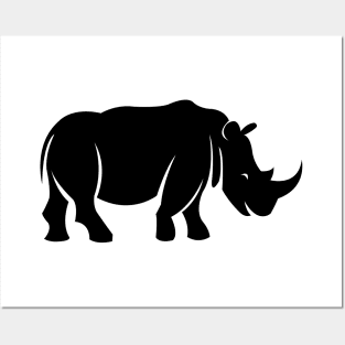 Rhino Silhouette Posters and Art